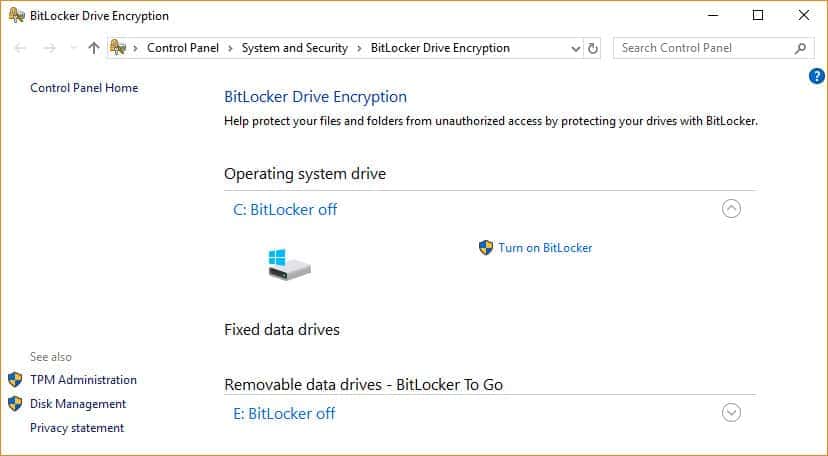 как зашифровать диск BitLocker